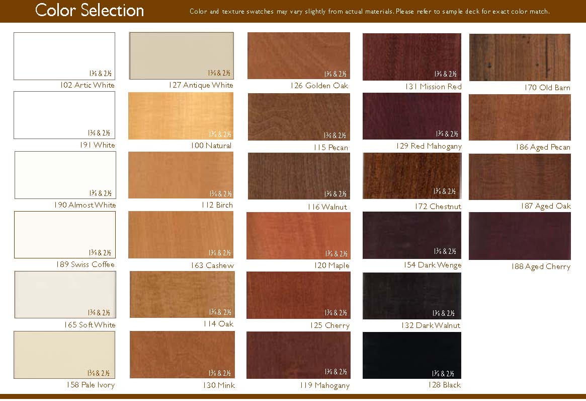 color chart blinds natural wood Gorden Minimalis